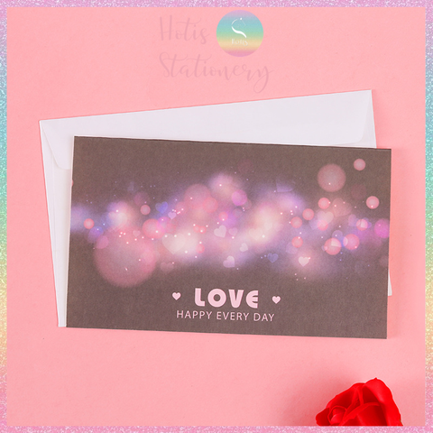 [HOTIS] Thiệp giấy gấp gọn kèm bao giấy - 17.5x10.5cm - 6 mẫu