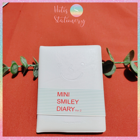 [HOTIS] Sổ tay MINI SMILEY DIARY bìa da nhiều màu - Khổ 7.7x12.7cm - 192 trang