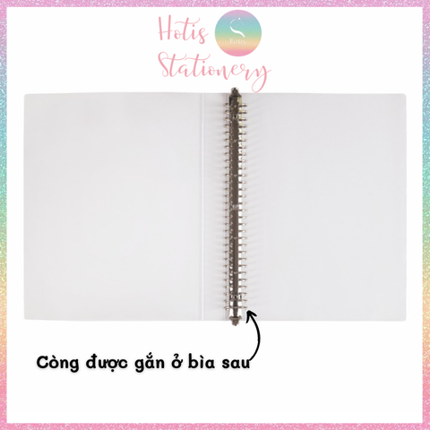 [HOTIS] Binder File còng sắt KLONG A4 B5 A5 bìa nhựa PP vân chéo dễ dàng thay giấy
