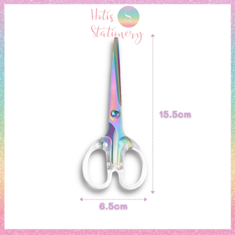 [HOTIS] Kéo cắt giấy trong suốt thiết kế xinh xắn, màu sắc sang chảnh