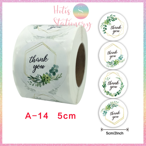 [HOTIS] Sticker Thank You Bigsize, Nhãn dán cám ơn Cỡ lớn 3.8cm/ 5cm - 500 miếng