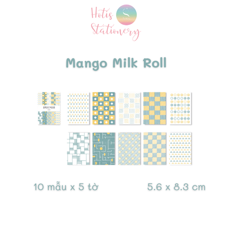 [MIX MẪU] Giấy nền vintage họa tiết cổ điển Sweetness (5.6x8.3cm) - 50 tờ