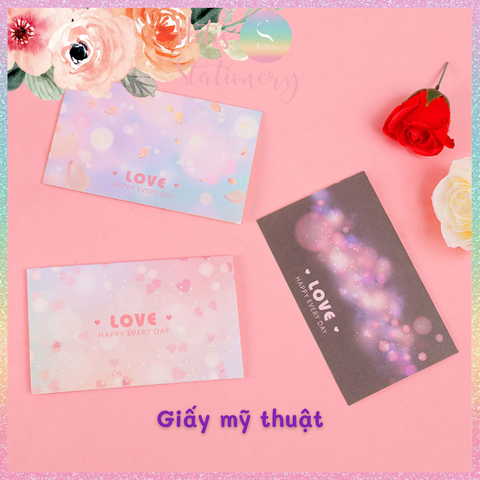 [HOTIS] Thiệp giấy gấp gọn kèm bao giấy - 17.5x10.5cm - 6 mẫu