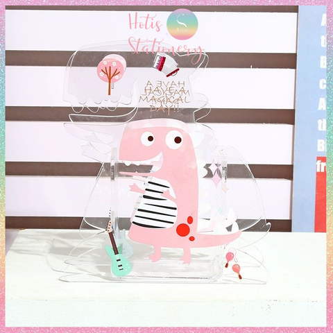 [HOTIS] Ống đựng bút acrylic trong suốt để bàn, hộp đựng cọ trang điểm - Nhiều hình dễ thương