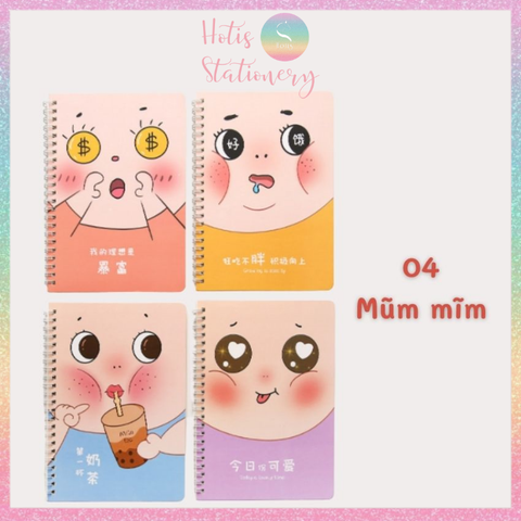 Sổ lò xo A5 kẻ ngang DUMEI sổ tay dễ thương 60 tờ/ 120 trang