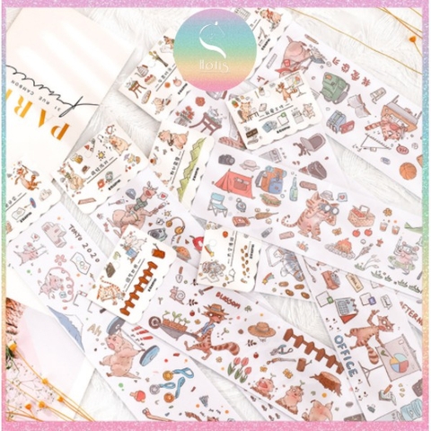 [HOTIS] Sticker hoạt hình sinh hoạt cuộc sống hàng ngày Simple Life