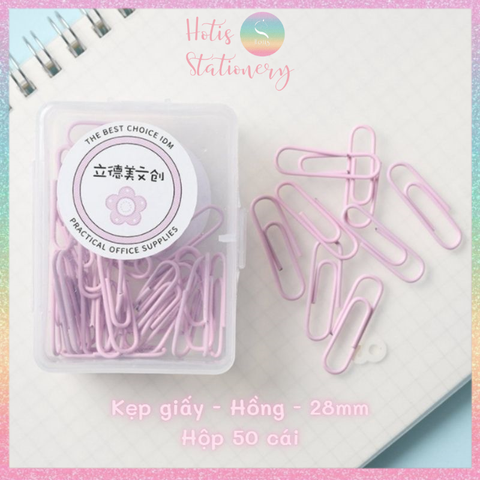 [HOTIS] Kẹp giấy kim loại màu Macaron Paper Clip kẹp bướm giữ tài liệu