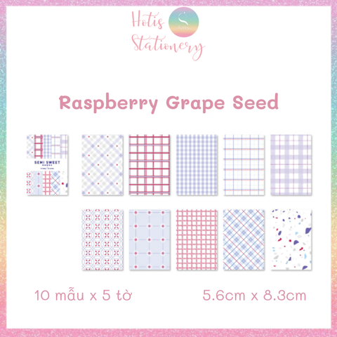 [HOTIS] [MIX MẪU] Giấy nền vintage họa tiết cổ điển Semi Sweet (5.6x8.3cm) - 50 tờ