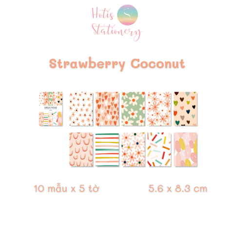 [MIX MẪU] Giấy nền vintage họa tiết cổ điển Sweetness (5.6x8.3cm) - 50 tờ