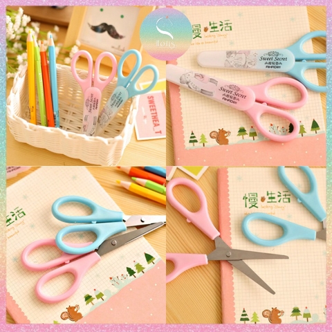 [HOTIS] Kéo cắt giấy mini siêu cute màu pastel - 13.8cm