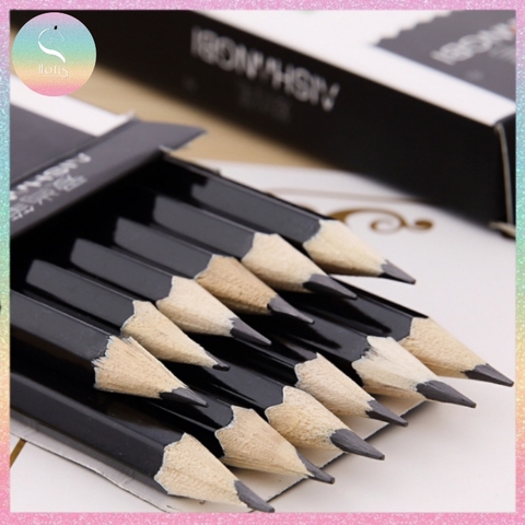 [HOTIS] Bút chì gỗ lục giác 2B vỏ màu đen