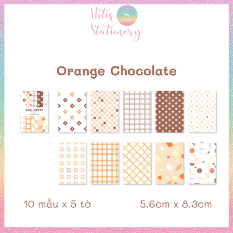 [HOTIS] [MIX MẪU] Giấy nền vintage họa tiết cổ điển Semi Sweet (5.6x8.3cm) - 50 tờ