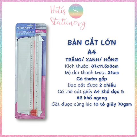 [HOTIS] Bàn cắt giấy A4/A5 KW-triO có thước gấp, dao cắt 2 chiều - Hàng cao cấp - No. 13830 / 13930