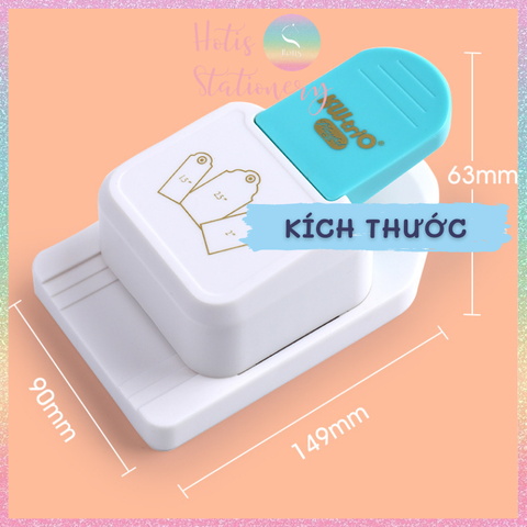 [HOTIS] Dụng cụ bấm tag KW-triO Playful 3in1 cắt giấy thủ công DIY chuyên làm tag/ bookmark/ thiệp