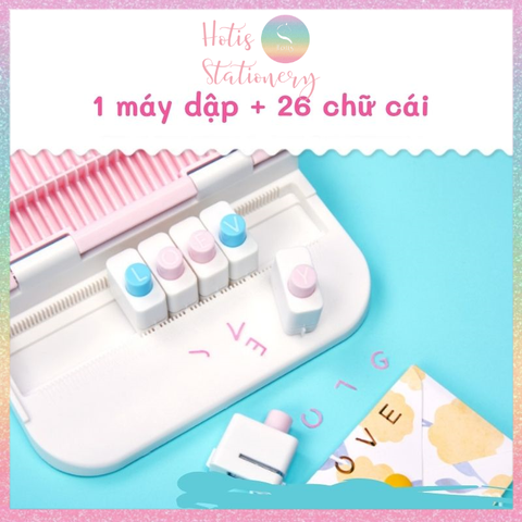 [HOTIS] Dụng cụ dập chữ rỗng KW-triO Word Punch - Gồm 1 máy dập & 26 chữ cái in hoa - dập chữ thủ công DIY làm thiệp, trang trí hộp quà