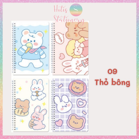 Sổ lò xo A5 kẻ ngang DUMEI sổ tay dễ thương 60 tờ/ 120 trang