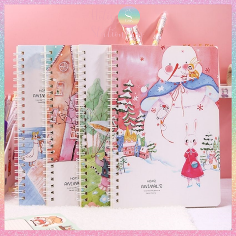 Sổ lò xo A5 kẻ ngang DUMEI sổ tay dễ thương 60 tờ/ 120 trang