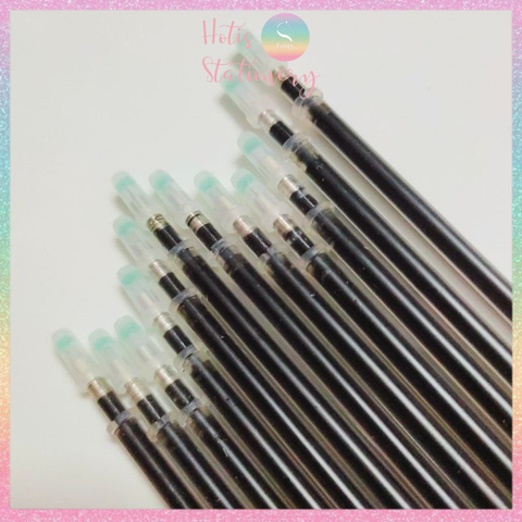 [HOTIS] Combo 10 ruột bút gel thay thế - Ngòi 0.38mm/0.5mm - Xanh/ Đen/ Đỏ