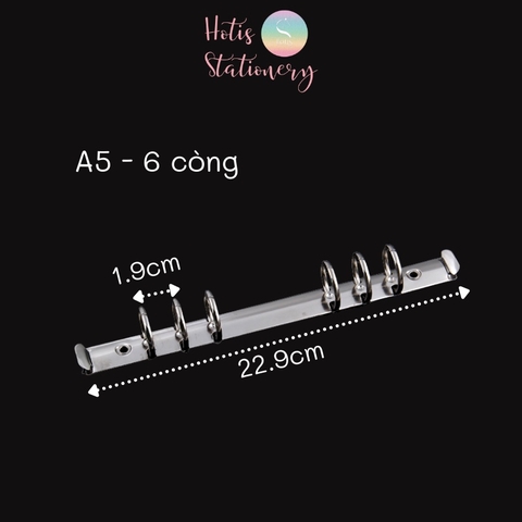 Còng rời bằng kim loại làm sổ A6/ A5/ B5/ A4 Hotis Stationery