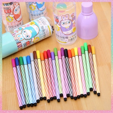 [HOTIS] Bút lông tô màu vẽ tranh gốc dầu FANGFENG- Bộ 12/18/24/36 màu