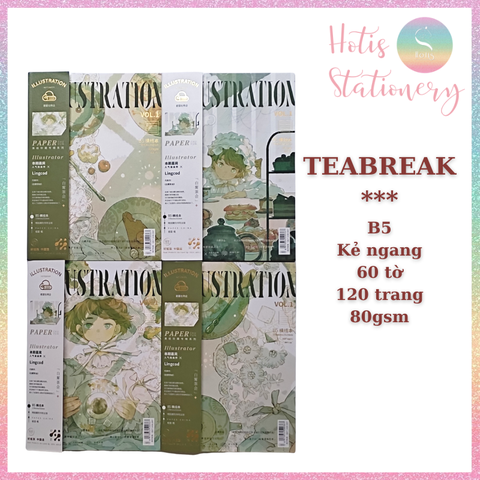 [HOTIS] Sổ tay Notebook Miss Time Illustration dạng tạp chí - B5 80/ 120 trang