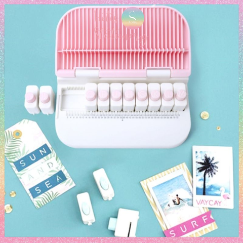 [HOTIS] Dụng cụ dập chữ rỗng KW-triO Word Punch - Gồm 1 máy dập & 26 chữ cái in hoa - dập chữ thủ công DIY làm thiệp, trang trí hộp quà