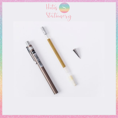 [HOTIS] Bút chì bấm kim loại ngòi 0.5mm/ 0.7mm dùng vẽ phát thảo, ghi chú