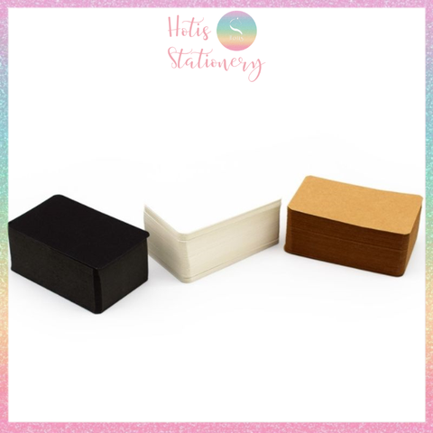 [HOTIS] Hộp 100 tờ thẻ cứng/ bưu thiếp trống/ thẻ vẽ tay/ bìa cứng 2 mặt/ thẻ graffiti/ handmade DIY - 9x5.4cm