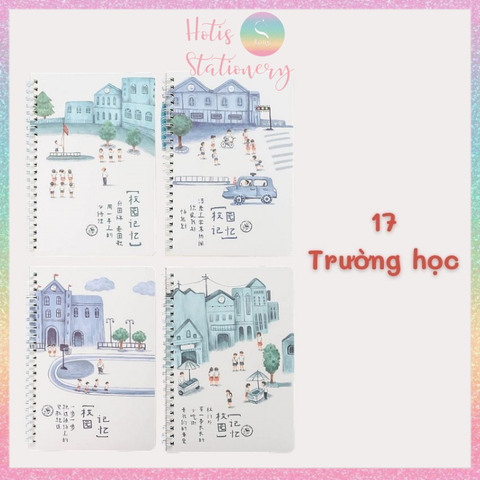 Sổ lò xo A5 kẻ ngang DUMEI sổ tay dễ thương 60 tờ/ 120 trang