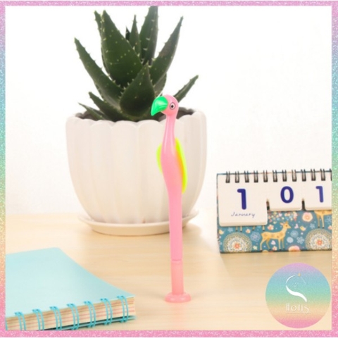 [HOTIS] Bút gel hồng hạc nhiều màu sắc - Ngòi 0.5mm mực đen