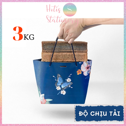 [HOTIS] Túi giấy đựng quà tặng nhiều hình xinh xắn có quai xách và tặng kèm ruy băng thắc nơ