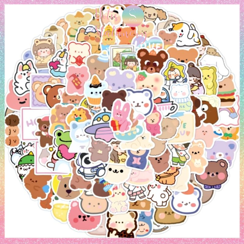 [HOTIS] Set 10 miếng dán Sticker dán mũ bảo hiểm, vali, laptop, điện thoại, 3cm/ cái