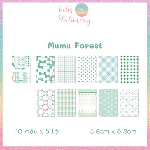 [HOTIS] [MIX MẪU] Giấy nền vintage họa tiết cổ điển Semi Sweet (5.6x8.3cm) - 50 tờ