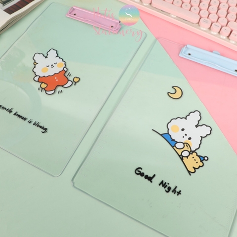 Bìa kẹp tài liệu A4 trong suốt hình thỏ