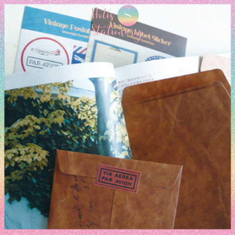 [HOTIS] Phong bì, bìa thư giấy kraft cổ điển vintage 16x11cm EN001