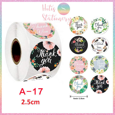 [HOTIS] Sticker Thank You Bigsize, Nhãn dán cám ơn Cỡ lớn 3.8cm/ 5cm - 500 miếng