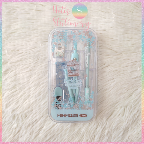 [HOTIS] Bộ compa thước kẻ 8 món màu pastel cực xinh