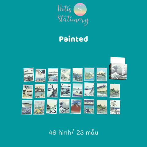 [MIX MẪU] Sticker MO Card bullet journal - Hộp 46 miếng dán