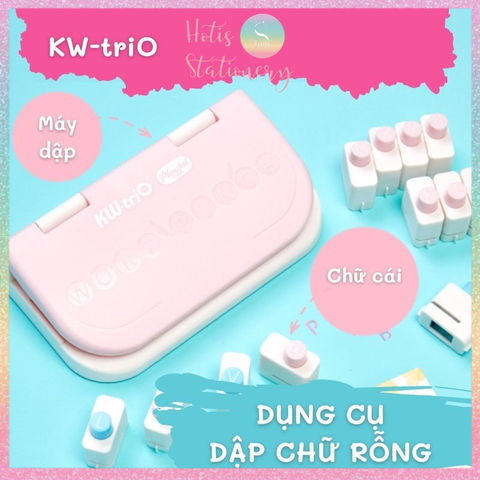 [HOTIS] Dụng cụ dập chữ rỗng KW-triO Word Punch - Gồm 1 máy dập & 26 chữ cái in hoa - dập chữ thủ công DIY làm thiệp, trang trí hộp quà
