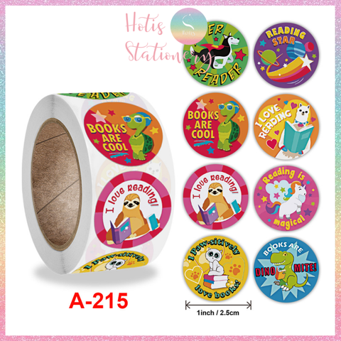 [HOTIS] Sticker Cuộn 500 Nhãn Dán Khen Thưởng Học Sinh - Tạo Động Lực, Kích Thích Học Tập, Phù Hợp Giáo Viên & Phụ Huynh