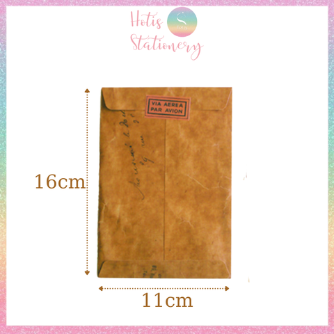 [HOTIS] Phong bì, bìa thư giấy kraft cổ điển vintage 16x11cm EN001
