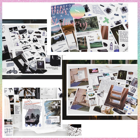[HOTIS] Sổ sticker phong cảnh trang trí sổ làm bullet journal size A6 - 20 tờ