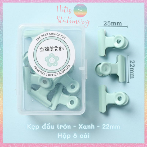 [HOTIS] Kẹp giấy kim loại màu Macaron Paper Clip kẹp bướm giữ tài liệu