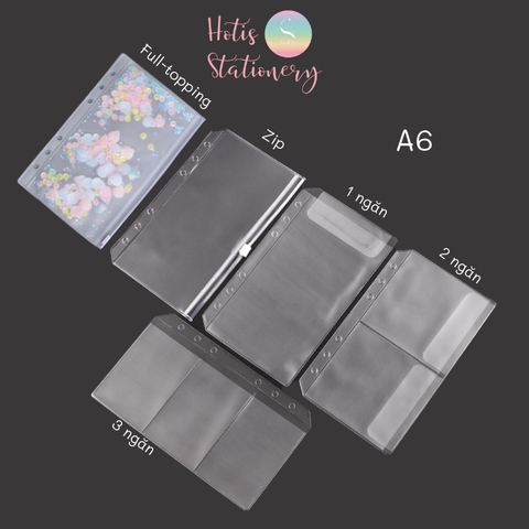 [HOTIS] Sheet PVC đựng card, sticker cho binder A7/ A6/ A5/ B5/ A4