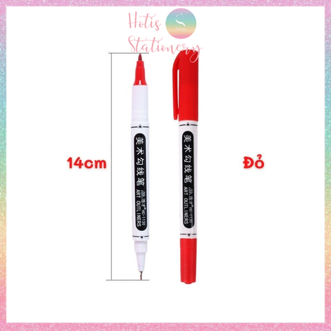 [HOTIS] Bút lông dầu 2 đầu HAOCAI Art Outliners không lem, chống nước