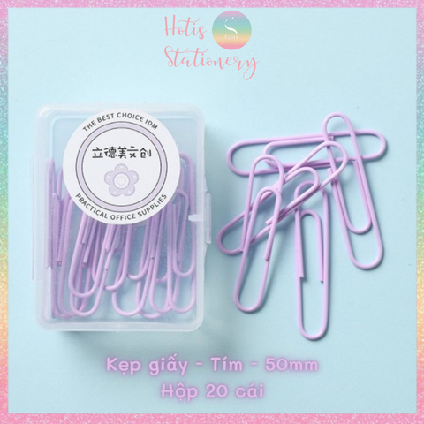 [HOTIS] Kẹp giấy kim loại màu Macaron Paper Clip kẹp bướm giữ tài liệu