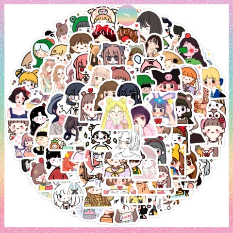 [HOTIS] Set 10 miếng dán Sticker dán mũ bảo hiểm, vali, laptop, điện thoại, 3cm/ cái