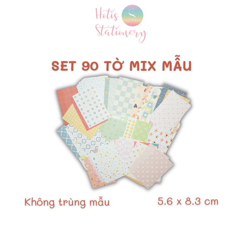 [MIX MẪU] Giấy nền vintage họa tiết cổ điển Sweetness (5.6x8.3cm) - 50 tờ