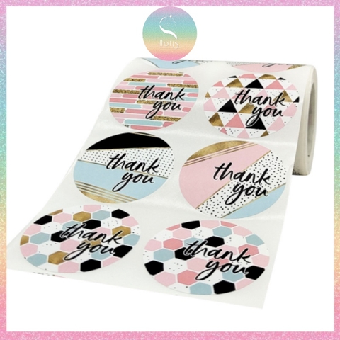 [HOTIS] Sticker Thank You Bigsize, Nhãn dán cám ơn Cỡ lớn 3.8cm/ 5cm - 500 miếng