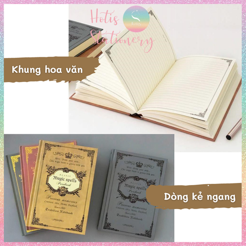 [HOTIS] Sổ tay ma thuật phong cách Châu Âu cổ điển bìa cứng - A5 21.3x14.5cm
